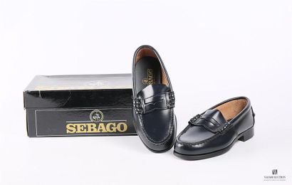 null SEBAGO (junior) - Mocassin en cuir bleu - Semelle extérieure en cuir avec le...