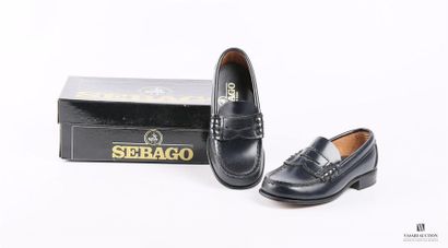 null SEBAGO (junior) - Mocassin en cuir bleu - Semelle extérieure en cuir avec le...