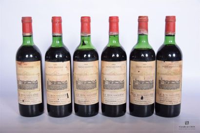 null 6 Blles	CH. LA ROUSSELIÈRE	St Estèphe	1982
	Et. fanées et tachées (quelques...