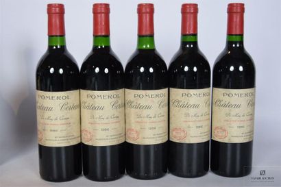 null 5 Blles	CH. CERTAN DE MAY	Pomerol	1986
	Et. fanées et un peu tachées. N : 2...