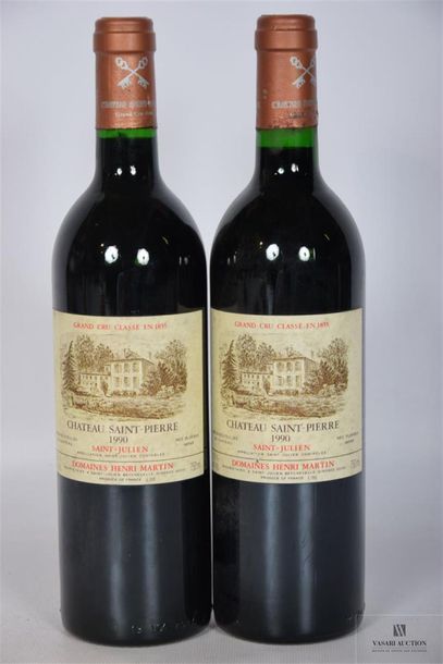 null 2 Blles	CH. SAINT PIERRE	St Julien GCC	1990
	Et. légèrement tachées. N : 1 haut...