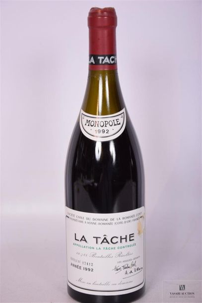 null 1 Blle	LA TÂCHE mise D. R. C.		1992
	Et. impeccable hormis une tache en haut...