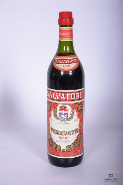 null 1 Blle	VERMOUTH rouge SALVATORE (Espagne)		
	Et. légèrement tachée. N : imp...