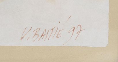null BASTIE V. (XXème siècle)
Le souk
Technique mixte sur papier
Signée et datée...