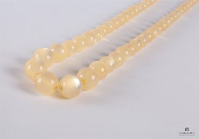 null Sautoir de grosses perles de différentes taille dans les tons nacrés