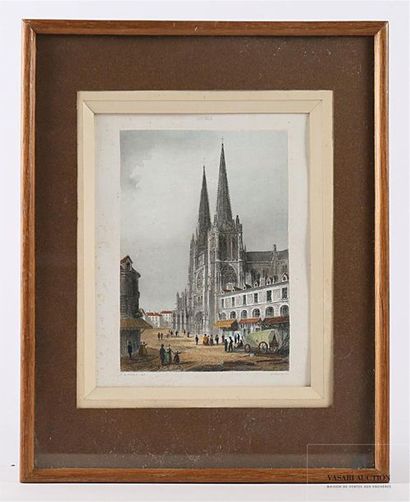 null PERNOT F.A (dessinateur) - DOHERTY (graveur) - XIXème siècle
Vue de la Cathédrale...