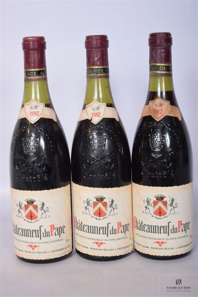 null 3 Blles	CHÂTEAUNEUF DU PAPE mise Crouzet-Féraud Prop.		1982
	Et. bonnes. N :...