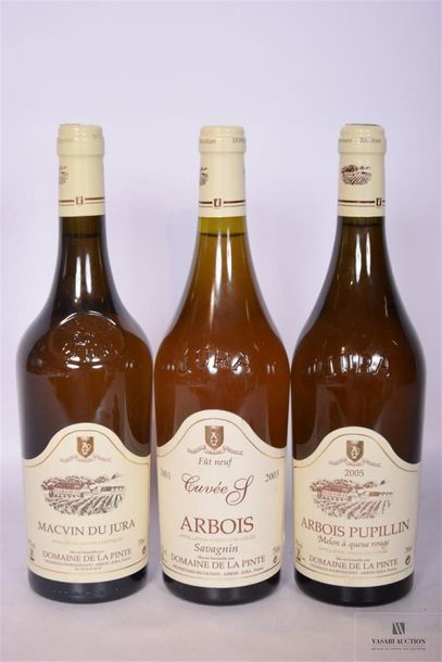 null Lot de 3 blles de vin du Jura mise Domaine de La Pinte comprenant :		
1 Blle	ARBOIS...