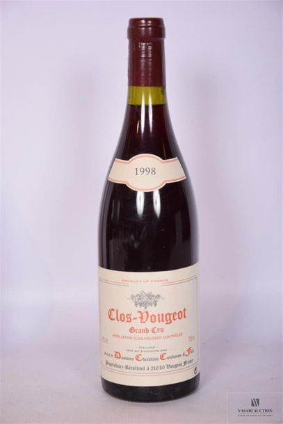 null 1 Blle	CLOS VOUGEOT GC mise Dom. Ch. Confuron & Fils Prop. 		1998
	Et. à peine...