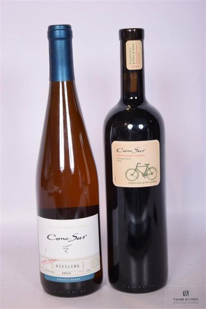 null Lot de 2 blles de vins chiliens comprenant :		
1 Blle	CONO SUR (Colchagua Valley...