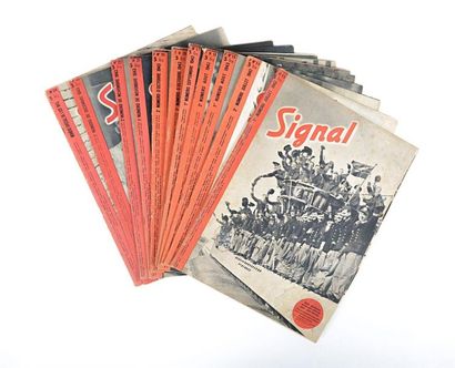 null [REVUE SIGNAL]
Lot comprenant douze revues - Année 1943
- N°13 - 1er numéro...