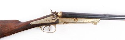 null Fusil de chasse à canons damas juxtaposés de 75,6 cm, cal. 16 marqués sur la...