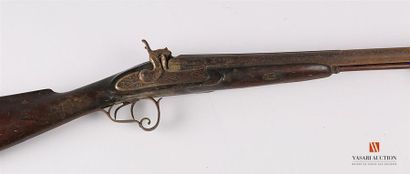 null Fusil de chasse à percussion, canons en table, de 76 cm, marqués sur la bande...