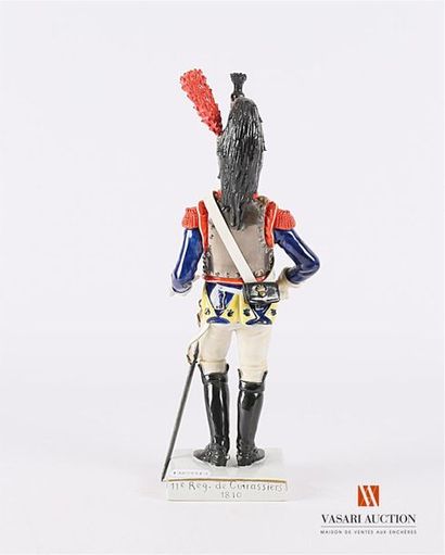 null VAN GERDINGE : 11ème Régiment de Cuirassiers 1810, figurine en porcelaine allemande,...