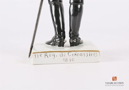 null VAN GERDINGE : 11ème Régiment de Cuirassiers 1810, figurine en porcelaine allemande,...