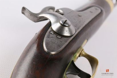 null US ARMY, pistolet réglementaire modèle 1842, platine à corps plat, marquée US...