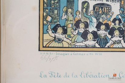 null HANSI (1873-1951)
La fête de la libération à Colmar en France (20 novembre 1938)
Lithographie...