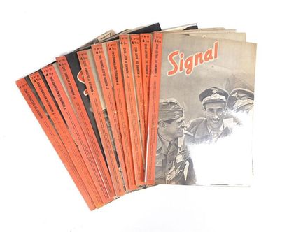 null [REVUE SIGNAL]
Lot comprenant douze revues - Année 1942
- N°13 - 1er numéro...