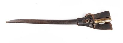 null Sabre-baïonnette CHASSEPOT modèle 1866, lame yatagan de 57,5 cm marquée sur...