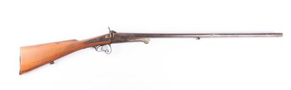 null Fusil de chasse à broches, platines en arrière, canons juxtaposés de 73,5 cm...