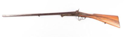 null Fusil de chasse à broches, platines en arrière, canons juxtaposés de 73,5 cm...