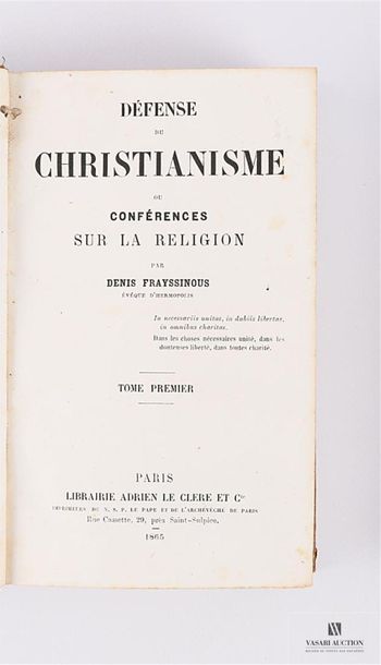 null [RELIGION] 
FRAYSSINOUS Denis - Défense du christianisme ou conférences sur...