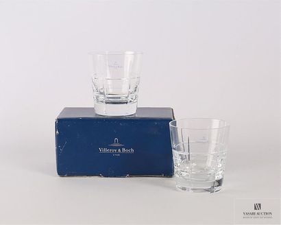 null VILLEROY & BOCH 
Paire de deux verres à whisky en cristal translucide modèle...