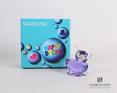 null SWAROVSKI
Happy Ducks, Canard en cristal violet facetté et métal dans son coffret...
