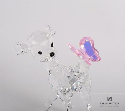 null SWAROVSKI
Bambi en cristal facetté blanc et rose
Collection Disney 
Haut. :...