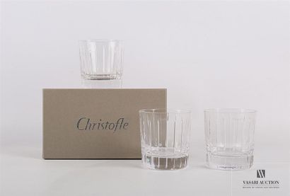 null CHRISTOFLE
Paire de verres à whisky en cristal dans leur coffret d'origine et...