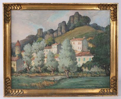 null CHASSAIGNE René Jean (1872-1958)
Le Vieux Langoiran
Huile sur toile
Signée en...