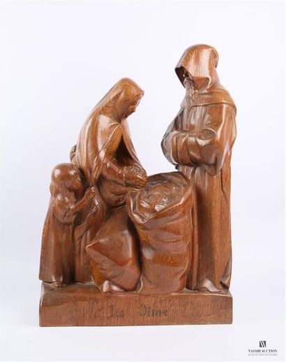 null SCHNEGG Gaston (1866-1953)
La Dime
Sculpture en bois
Signée, titrée et datée...