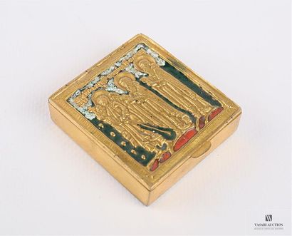 null LINE VAUTRIN (1913 -1997)
Poudrier en bronze doré de forme rectangulaire, le...