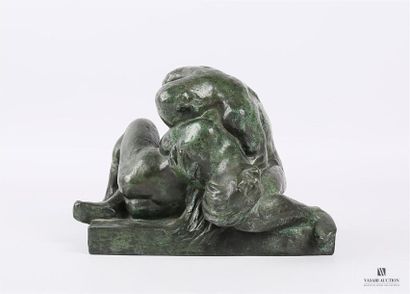 null GUYOT Georges Lucien (1885-1973) ?
Homme tenant sa femme mourante
Cuivre à patine...