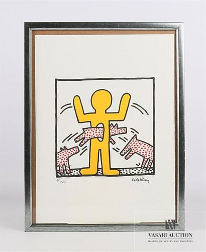 null KEITH Haring (1958-1999), d'après
Homme aux loup
Gravure en couleur
Numérotée...