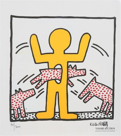 null KEITH Haring (1958-1999), d'après
Homme aux loup
Gravure en couleur
Numérotée...