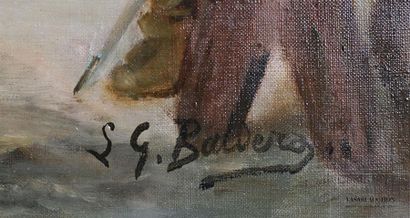 null BALDERO Luigi Georgeo (XIXème- XXème siècle)
Le Combat de coq
Huile sur toile
Signée...