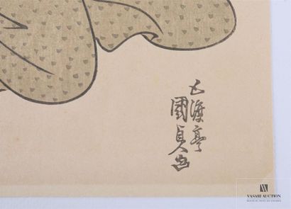 null Kunisada Toyokuni III, (1786-1865) d'après
Copie représentant une élégante à...