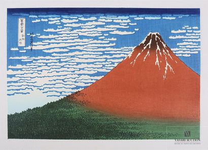 null Hokusai, copie du " Fuji rouge " de la série des Trente-six vues du Mont Fuji.
25,7...