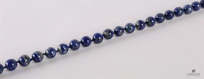 null Collier de perles rondes de lapis lazzuli
Long. : 50 cm env