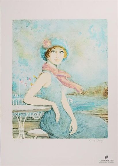 null CHAROY Bernard (né en 1931)
Jeune femme à l'écharpe rose
Lithographie en couleurs
Signée...