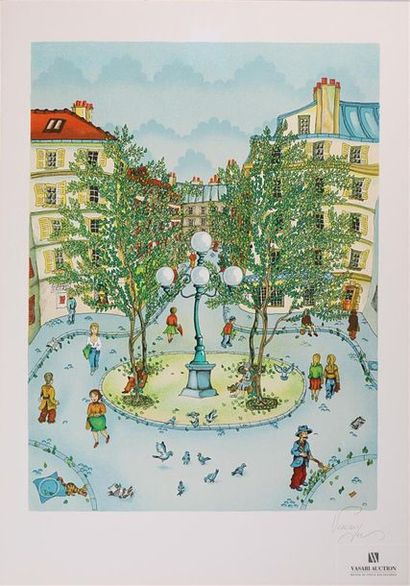 null VERCRUYCE Bernard (1949)
Place de Paris
Lithographie en couleurs
Signée en bas...