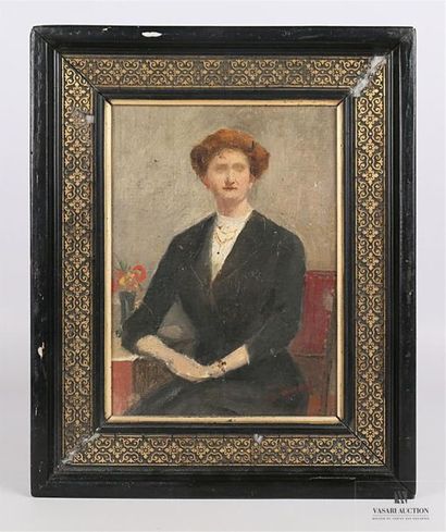 null JONAS Lucien Hector (1880-1947)
Portrait de femme au vase fleuri
Huile sur toile...