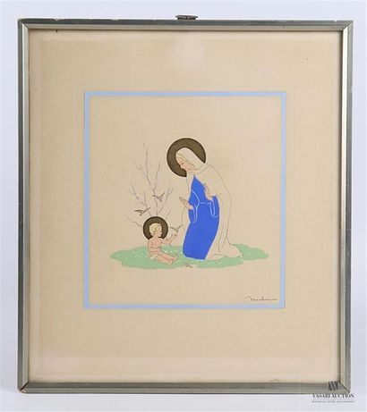 null MESCHINI Giovani (1888-1977)
Vierge à l'enfant
Gravure rehaussée
Dim. sujet...