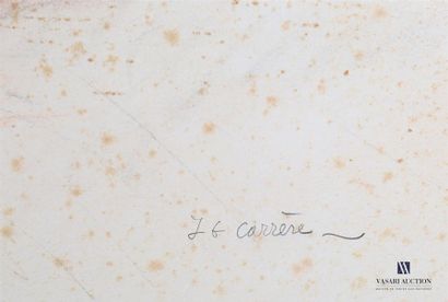 null CARRERE Jean-Gérard (né en 1922)
Nue de dos allongé
Sanguine et crayon sur papier
Signée...