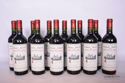 null 12 Blles	CH. PASCOT	1ères Côtes de Bordeaux	1989
	Et. légèrement tachées. N...