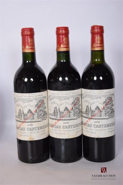 null 3 Blles	CH. CANTEMERLE	Haut Médoc GCC	1979
	Et. un peu fanées et un peu tachées....