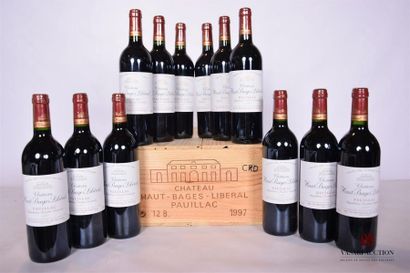 null 12 Blles	CH. HAUT BAGES LIBÉRAL	Pauillac GCC	1997
	Présentation et niveau, impeccables....