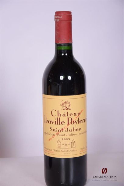 null 1 Blle	CH. LÉOVILLE POYFERRÉ	St Julien GCC	1990
	Et. à peine tachée. N : mi...