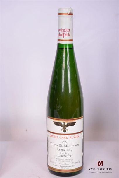null 1 Blle	Vin blanc Cépage Riesling de Mosel-Saar-Ruwer ( Allemagne)		1992
	Et....